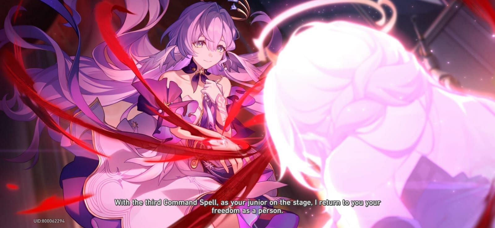 Asna's spirit is set free by Robin (Image via HoYoverse)